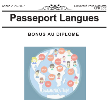 Ouvertures des candidatures : Passeport Langues (Bonus au diplôme)